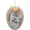 Clayre & Eef Hangdecoratie Ei Blauw 21x4x30 cm Vintage Look