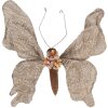 Clayre & Eef Decoratief Vlinder Landelijke Stijl Beige 33x6x31 cm