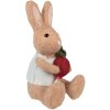 Clayre & Eef Decoratief Konijn met Radijs Bruin 10x10x19 cm