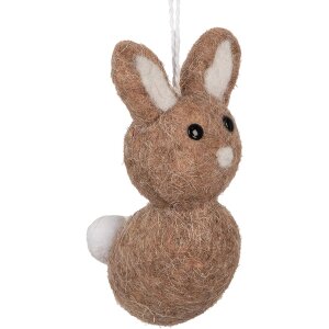Clayre & Eef decoratieve hanger konijn bruin beige...