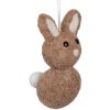 Clayre & Eef decoratieve hanger konijn bruin beige 6x7x12 cm landelijke stijl