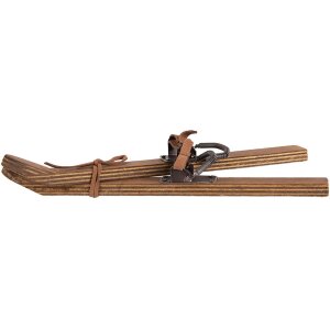 Clayre & Eef Decoratieve Houten Ski Bruin 11x4x28 cm...