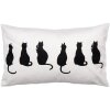 Clayre & Eef kussenhoes PWS36-1 30x50 cm wit zwart kat motief
