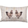 Clayre & Eef kussenhoes RFL36 30x50 cm beige bruin kippen