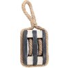 Clayre & Eef Decoratief Pulley Blok Zwart Bruin 14x12x21 cm Vintage Stijl