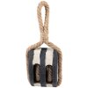 Clayre & Eef Decoratief Pulley Blok Zwart Bruin 14x12x21 cm Vintage Stijl