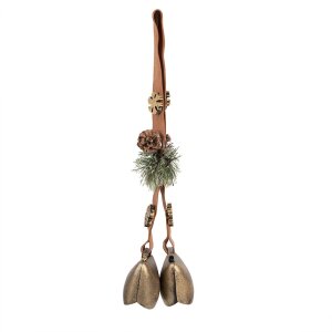 Clayre & Eef Deurbel Landelijke Stijl Bruin Groen 8x12x50 cm