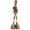 Clayre & Eef Deurbel Landelijke Stijl Bruin Groen 8x12x50 cm