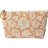Juleeze JZTB0085 Toilettas Beige 21x5x13 cm PU met bloemmotief