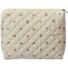 Juleeze JZTB0088 Toilettas Beige Rozenpatroon 25x5x22 cm Katoen