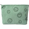 Juleeze JZTB0089 Toilettas Smiley Groen 27x5x17 cm Snoer PVC voering