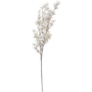 Clayre & Eef decoratieve tak kunstbloem wit 110 cm