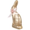 Clayre & Eef sierkonijn goud 11x5x22 cm textiel plastic strik
