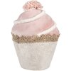 Clayre & Eef Decoratie Cupcake Roze Beige Ø11x16cm