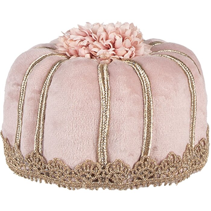 Clayre & Eef 65925 Decoratieve Taart Roze Goud Ø12x7cm Vintage Stijl