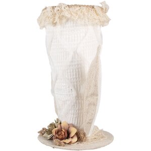 Clayre & Eef Decoratieve Hoed Wit Beige 16x16x27 cm...