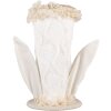 Clayre & Eef Decoratieve Hoed Wit Beige 16x16x27 cm Romantische Vintage Stijl Stof Bloemen