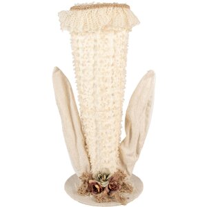 Clayre & Eef 65933 Decoratieve Hoed Beige 20x20x45 cm...