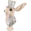 Clayre & Eef decoratief konijn beige 18x15x38 cm klassiek textiel kunststof