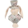 Clayre & Eef decoratief konijn beige 18x15x38 cm klassiek textiel kunststof
