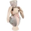 Clayre & Eef decoratief konijn beige 18x15x38 cm klassiek textiel kunststof