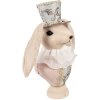 Clayre & Eef Decoratief Konijn Textiel Beige Goud 18x15x39 cm Vintage Stijl