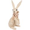 Clayre & Eef Decoratief Konijn Textiel Figuur Beige 25x19x54 cm