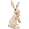 Clayre & Eef Decoratief Konijn Textiel Figuur Beige 25x19x54 cm
