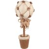 Clayre & Eef 65951 Decoratieve Bloem Beige Ø20x50cm Vintage Textiel Kunststof