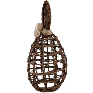 Clayre & Eef Decoratief Konijn Rotan Bruin 23x22x45...