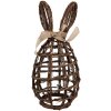 Clayre & Eef Decoratief Konijn Rotan Bruin 23x22x45 cm Landelijke Stijl