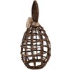Clayre & Eef Decoratief Konijn Rotan Bruin 23x22x45 cm Landelijke Stijl