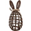 Clayre & Eef Decoratief Konijn Rotan Bruin 23x22x45 cm Landelijke Stijl