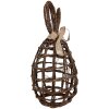 Clayre & Eef Decoratief Konijn Rotan Bruin 23x22x45 cm Landelijke Stijl