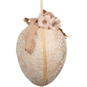 Clayre & Eef Hangend Ei Ø 20x28 cm Beige...