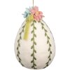 Clayre & Eef 65959 Hangend Decoratief Ei Ø18x27cm Wit Roze Groen