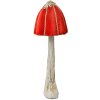 Clayre & Eef 66164 Decoratieve Paddenstoel Barok Stijl Rood Goud Ø15x40cm