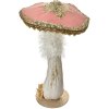 Clayre & Eef 66167 Deco Paddenstoel Ø26x43cm Roze Goud Barok Deco Plastic