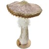 Clayre & Eef 66168 Decoratief Paddenstoel Bruin Goud Ø26x43cm Barok Plastic Textiel Glitter