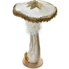 Clayre & Eef Decoratieve Paddenstoel Wit-Goud Ø26x43cm Barok Plastic Decoratie