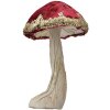 Clayre & Eef 66171 Decoratieve Paddenstoel Rood Goud Ø17x29cm Barok Stijl Plastic