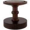 Clayre & Eef glazen stolp houten voet Ø14x34cm transparant bruin landelijke stijl