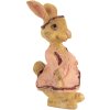 Clayre & Eef Decoratief Konijn Polyresin Bruin Roze 3x3x5 cm Landelijke Stijl