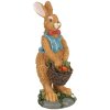 Clayre & Eef 6PR5721 Decoratief Konijn Bruin Blauw 13cm Polyresin Landelijke Stijl