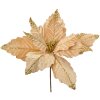 Clayre & Eef 66160 Kerstdecoratie Bloem Beige-Goud Ø36 cm