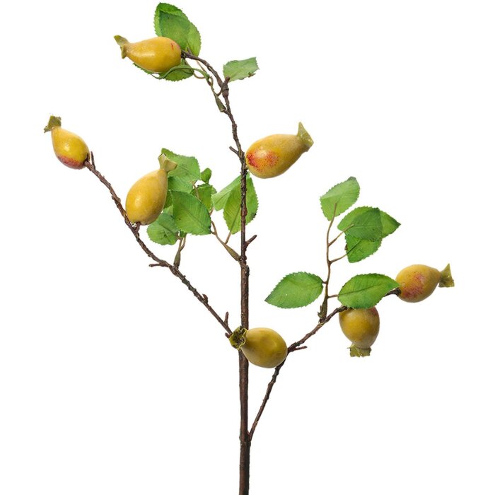 Clayre & Eef decoratieve tak geel fruit kunststof 50 cm