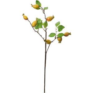 Clayre & Eef decoratieve tak geel fruit kunststof 50 cm