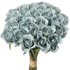 Clayre & Eef Boeket rozen blauwgroen 24 bloemen 30 cm kunstmatig