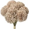 Clayre & Eef boeket kunstmatig grijs groen 15x15x32 cm 8 bloemen