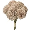 Clayre & Eef boeket kunstmatig grijs groen 15x15x32 cm 8 bloemen